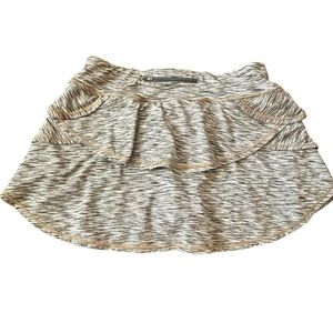 A43-Soft, stretchy, lightweight, and breathable brown and white skort #running